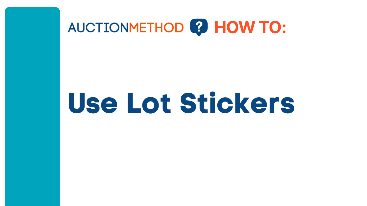 Use Lot Stickers