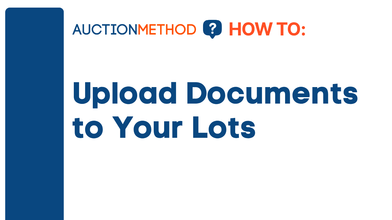Upload Documents to Your Lots