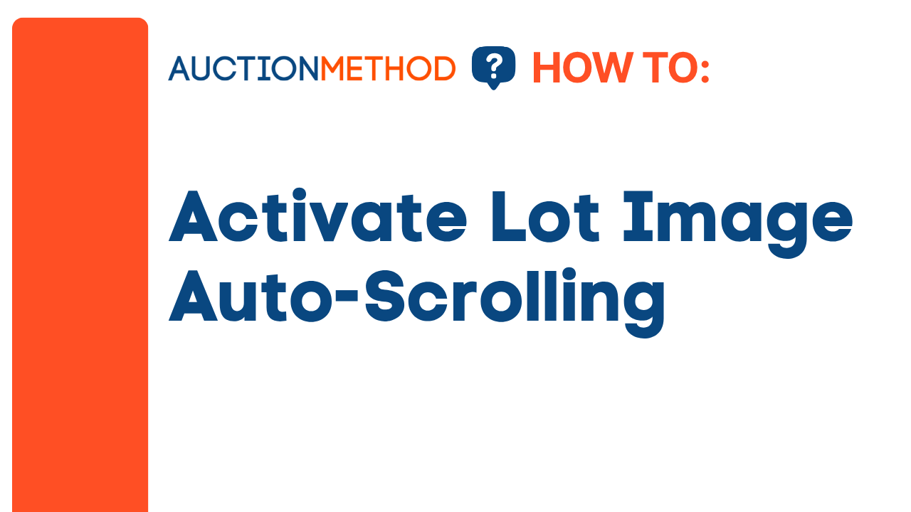 Activate Lot Image Auto‑Scrolling