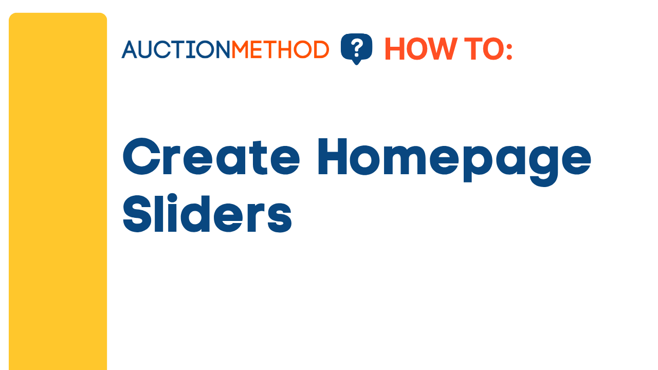 Create Homepage Sliders