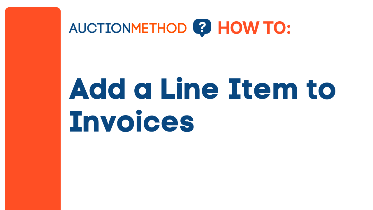 Add a Line Item to Invoices