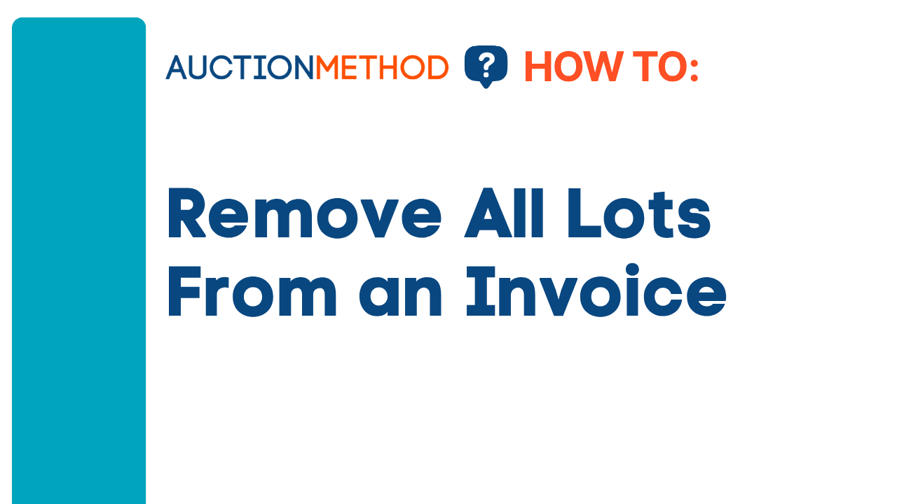 Remove All Lots From an Invoice