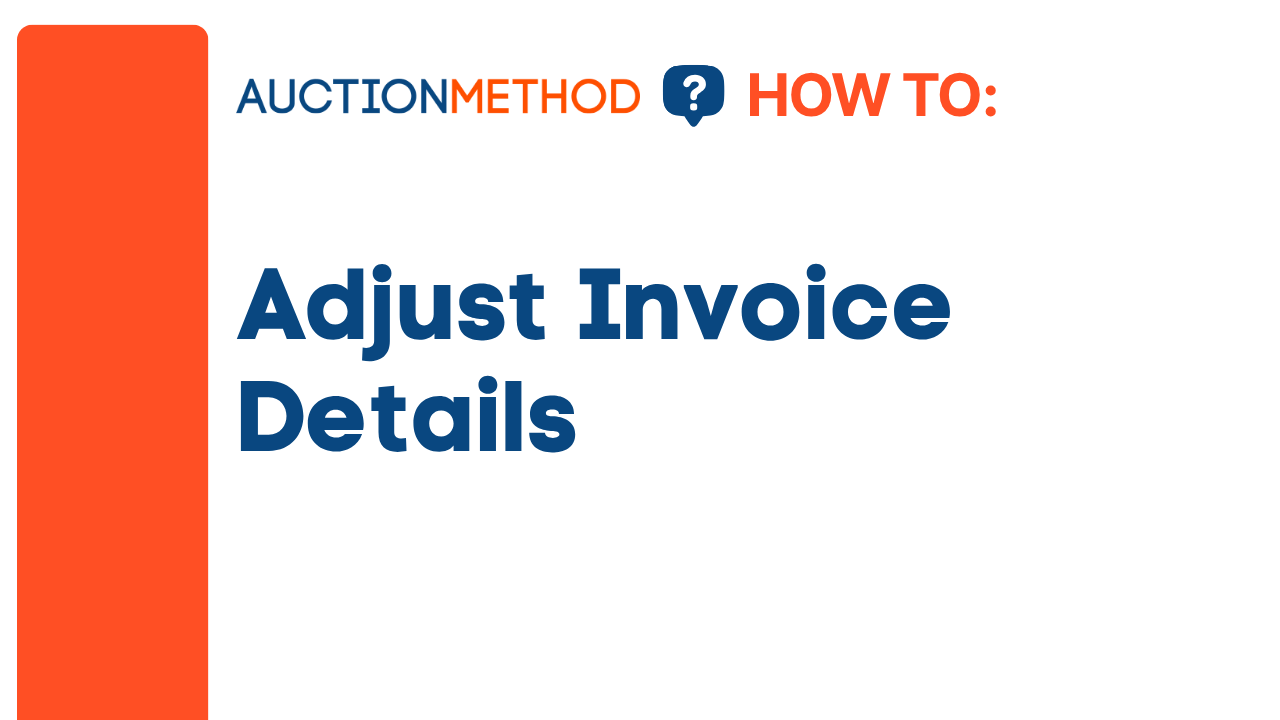 Adjust Invoice Details