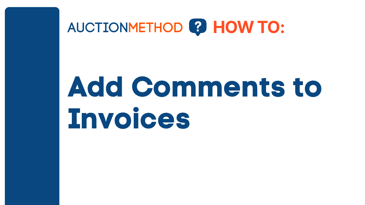 Add Comments to Invoices