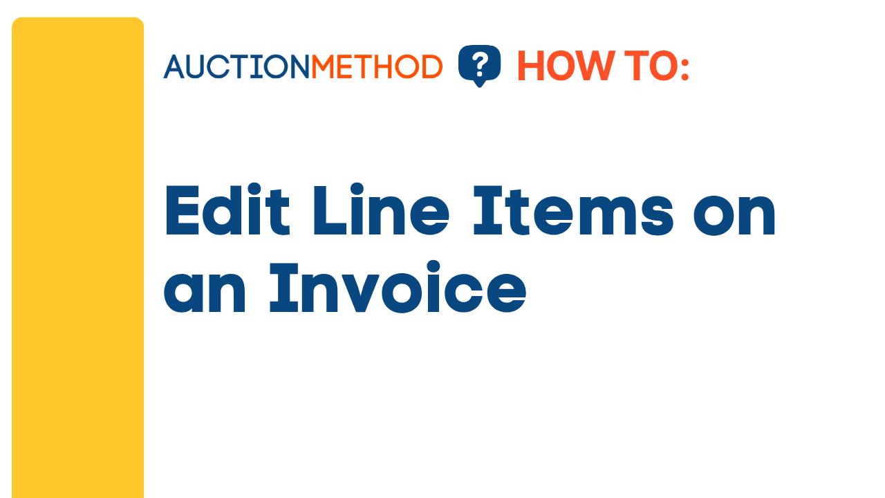 Edit Line Items on an Invoice