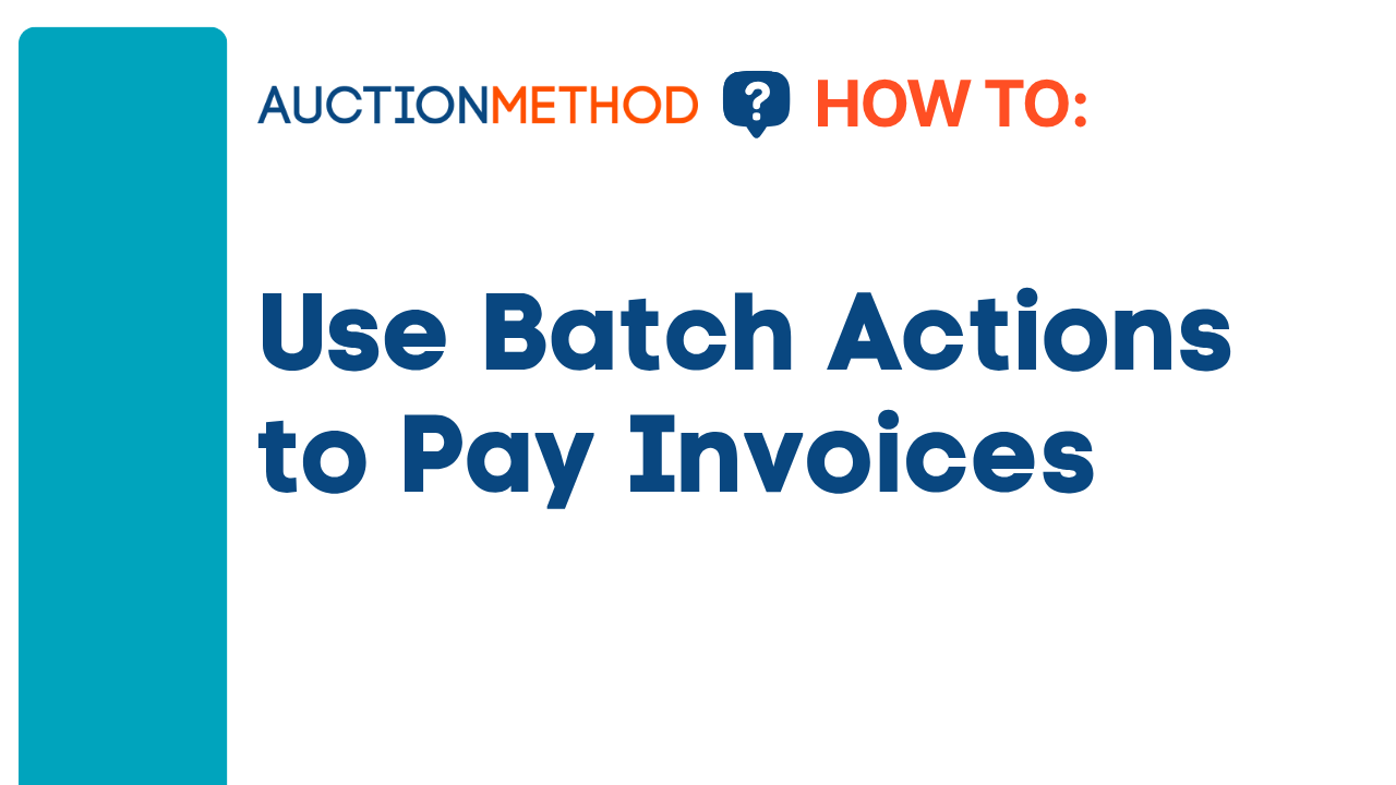 Use Batch Actions to Pay Invoices