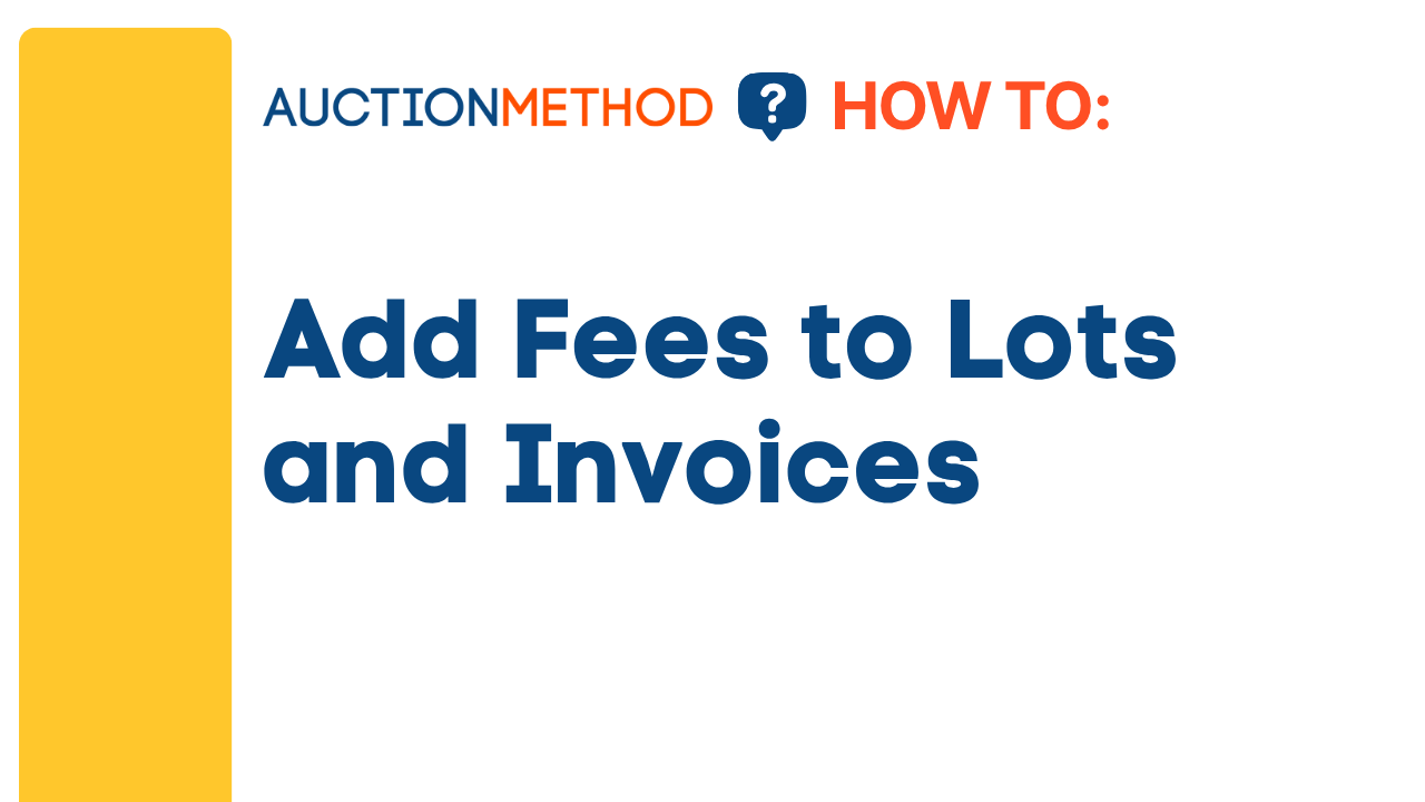 Add Fees to Lots and Invoices