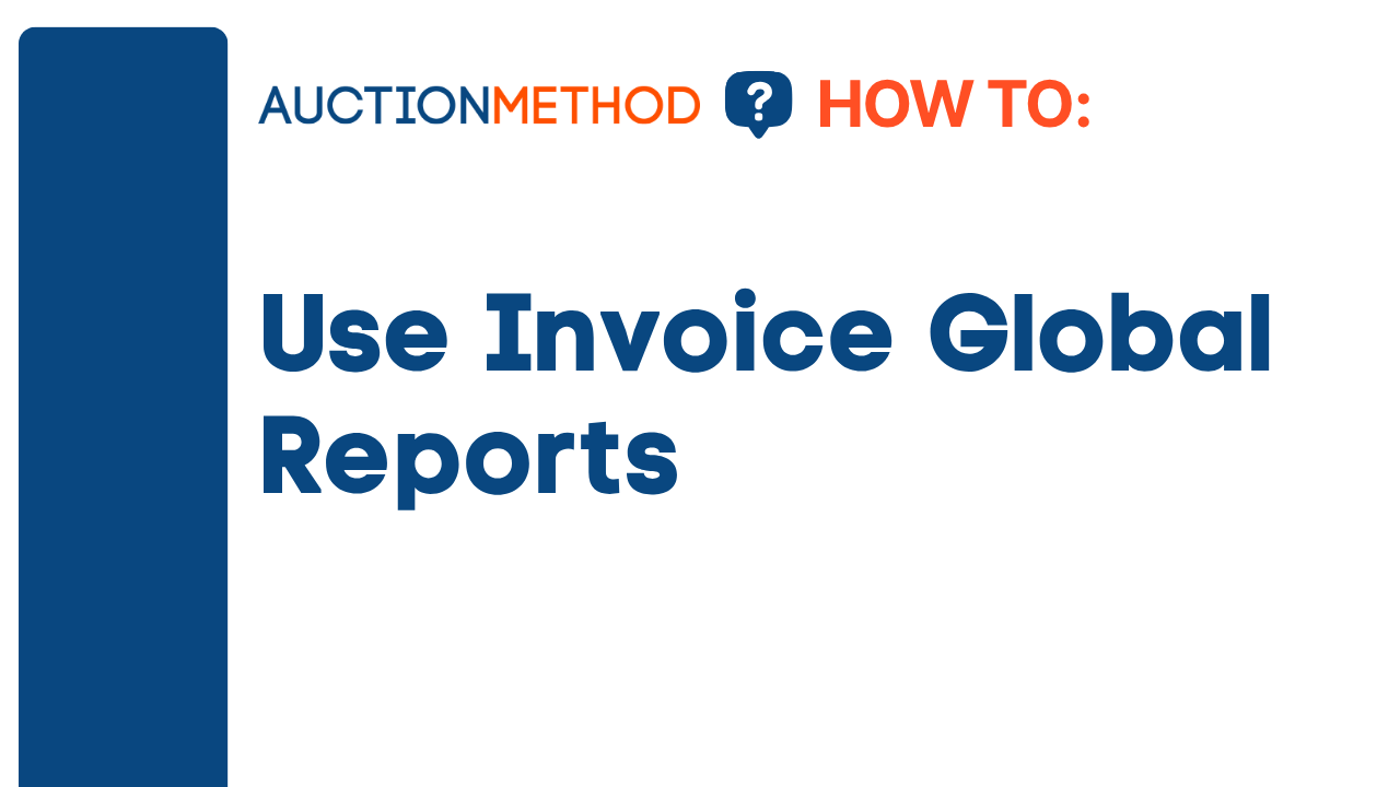 Use Invoice Global Reports