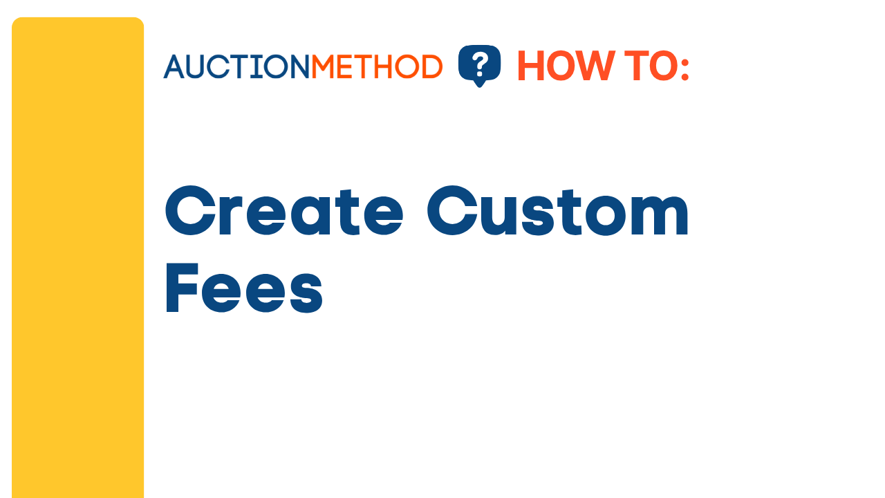 Create Custom Fees
