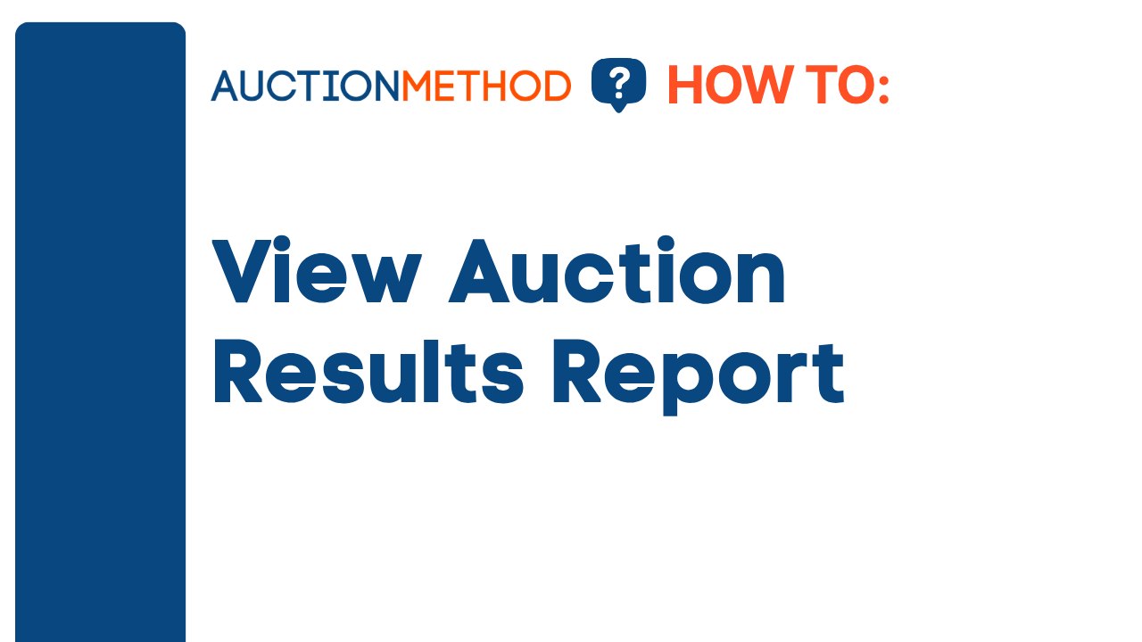 View Auction Results Report