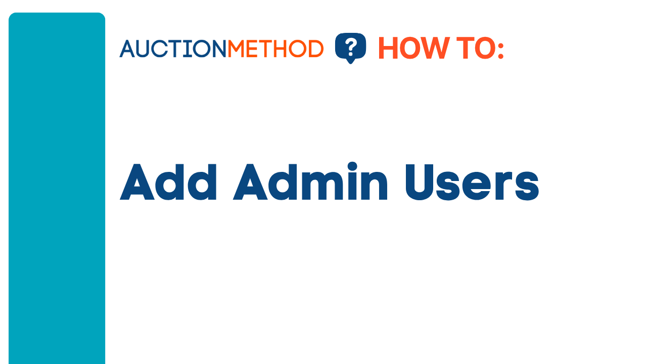Add Admin Users