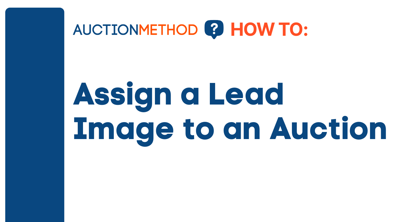 Assign a Lead Image to an Auction