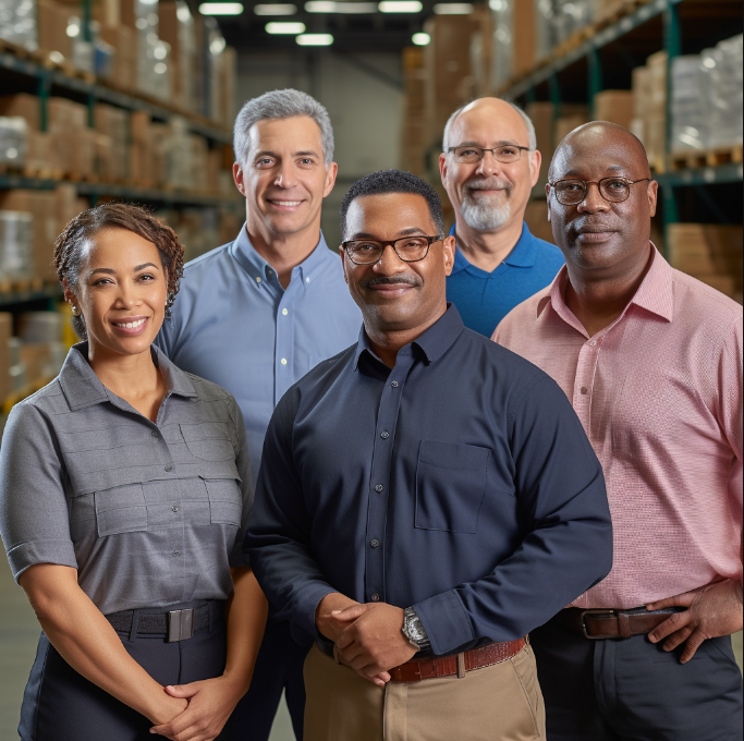 Successful auction franchisees in a warehouse