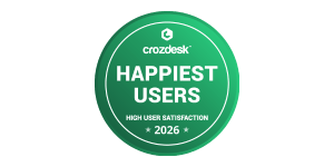 Crozdesk happiest users badge 2026