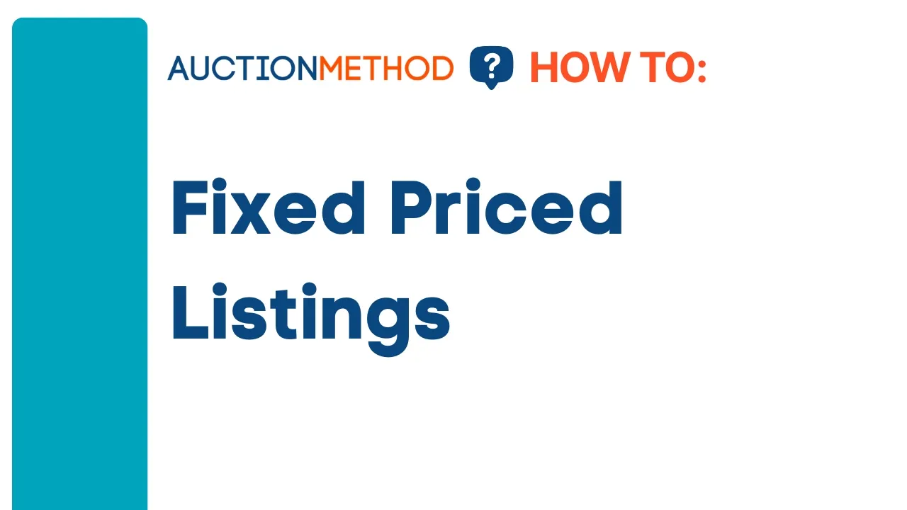 Set Up Fixed Price Listings